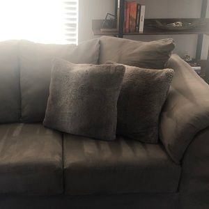 2 Pier One Faux FurThrow Pillows